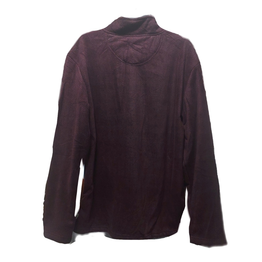 🎄SALE🎄NWT London Fog Men Burgundy Sherpa Lined 1/4 Zip - Picture 5 of 5